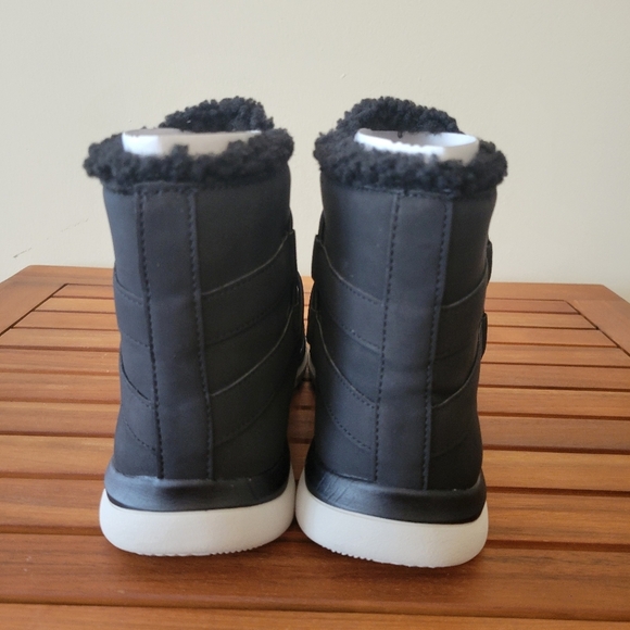NIB Ryka Black Faux Suede & Shearling Evie Bungie Boots Size 9.5 Wide - Picture 5 of 6